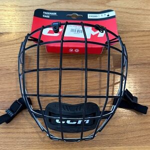 CCM FM580 Facemask Black/White Oreo Cage, size L